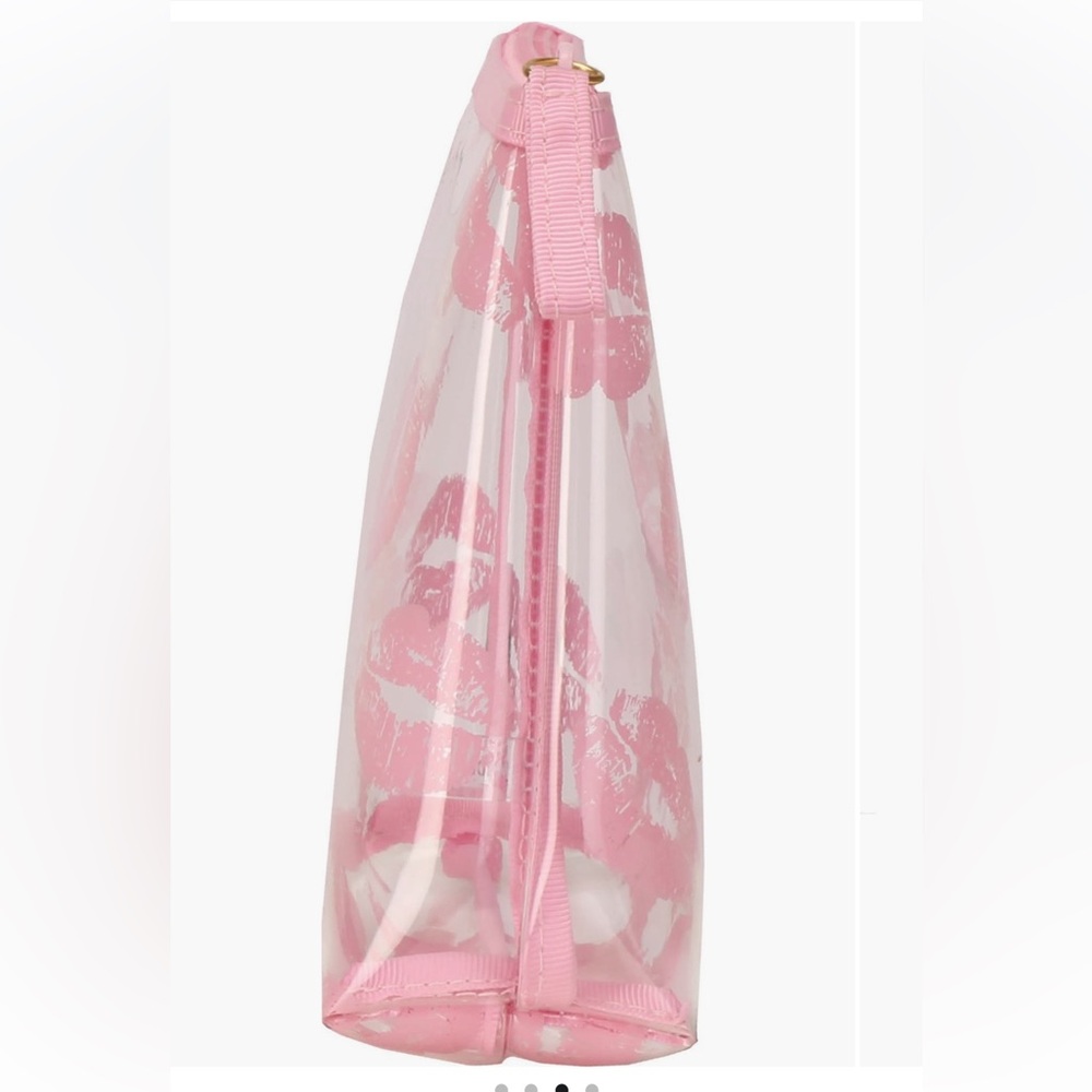 Lip Print (Kiss) Cosmetic Case | clear + pink - Picture 2 of 7
